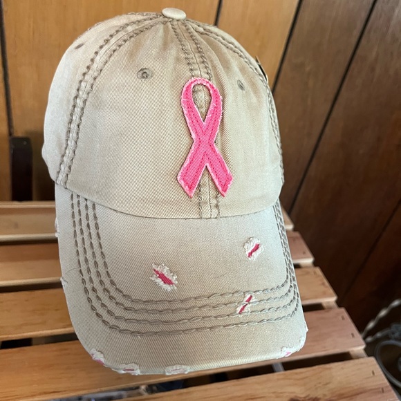 Breast Cancer Awareness Pink Ribbon Cap - Picture 5 of 14